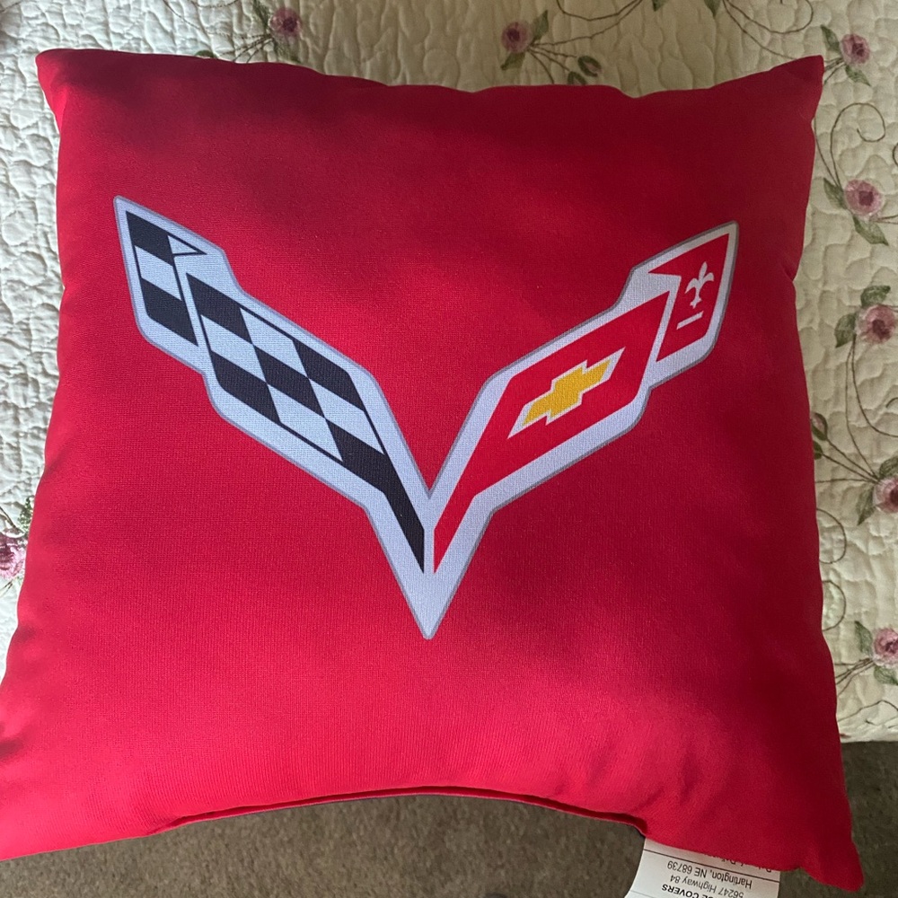 Corvette Pillow C7 New without Tags